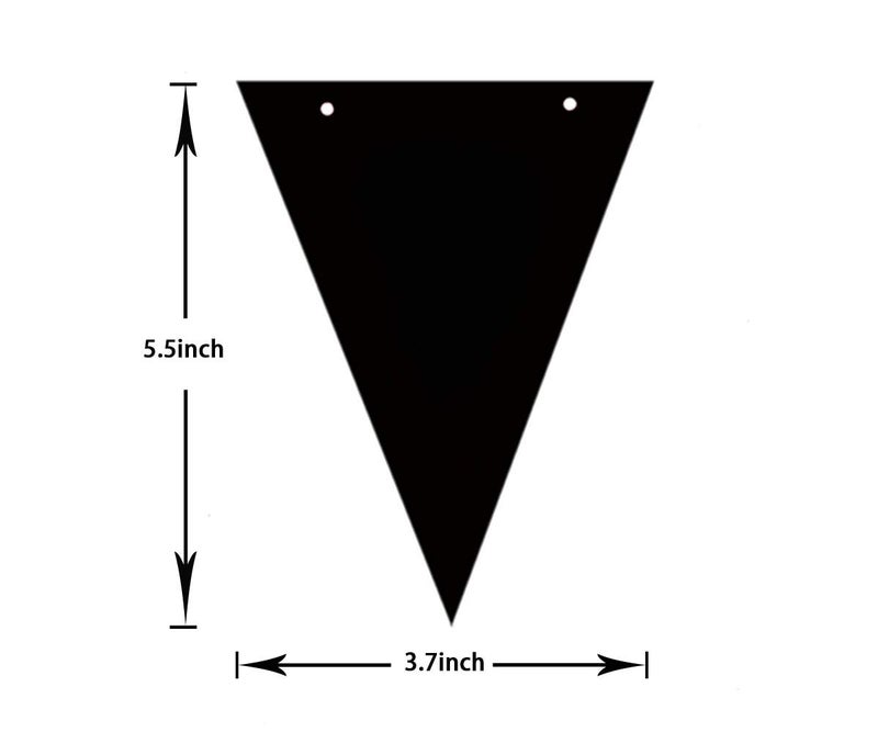 Aimto 20 Feet White Triangle Flag Banner for Party Decorations - 30pcs Flags - Image 3